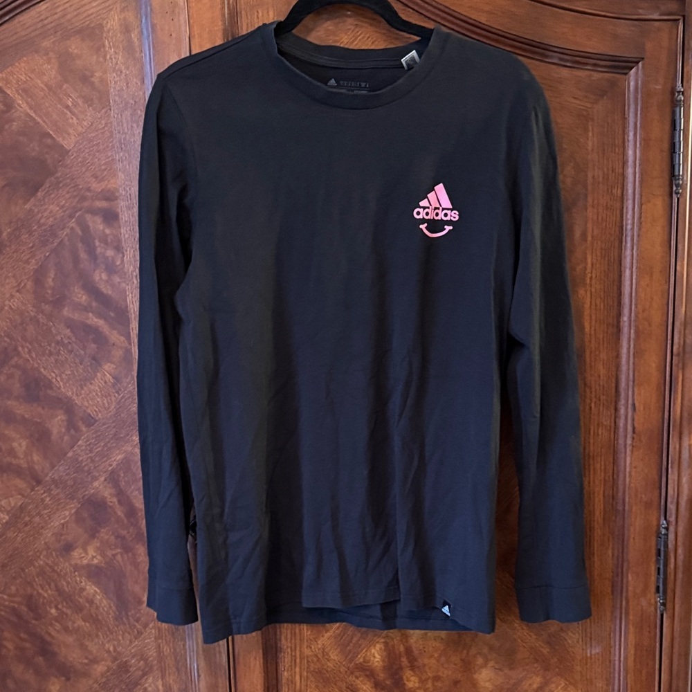 Adidas Women's Black Long Sleeve Tee “Change Through Sports” size small
